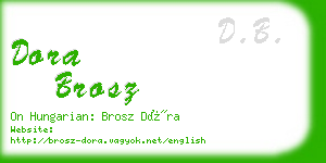 dora brosz business card